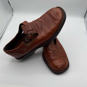 Dexter Women’s Brown Leather Mary Jane Style Shoes Sz 8.5
